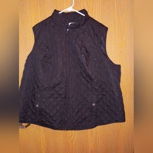 Croft & barrow black jacket vest size 3x